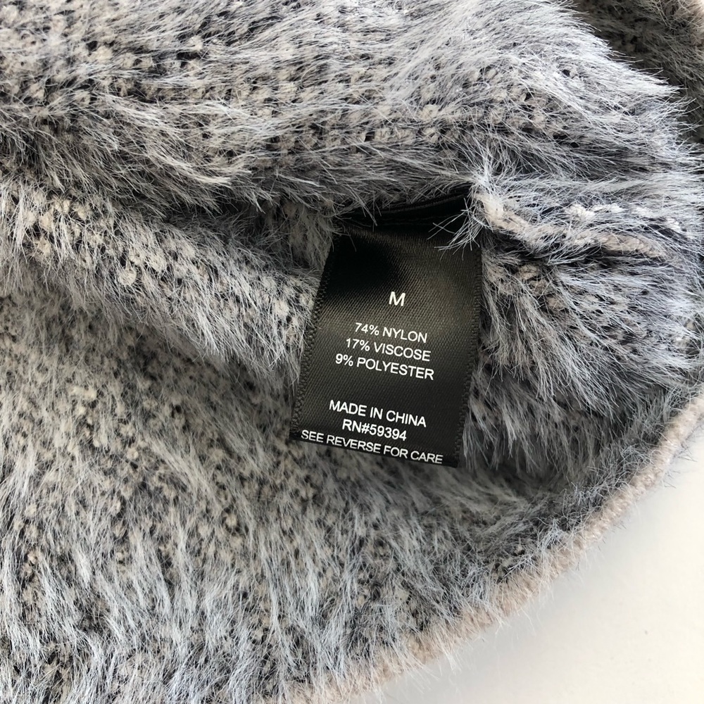 Solutions! Gray + Black Leopard print sweater - Picture 3 of 4